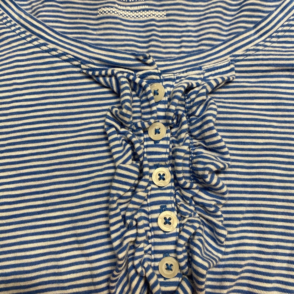 Old Navy Striped Ruffle Henley - Picture 5 of 5